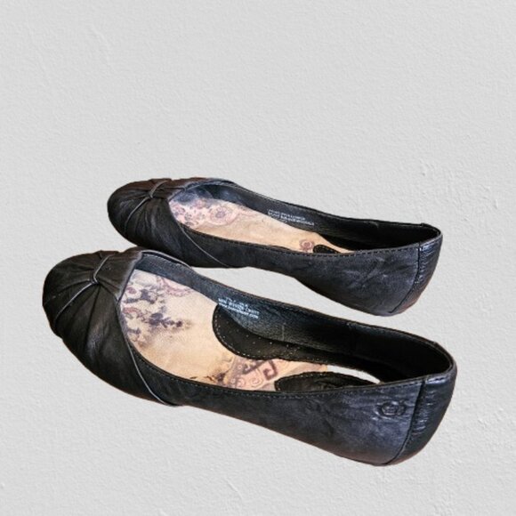 Born Adele Black Leather Ballet Flats Shoes size 7.5 Women's - Picture 4 of 10